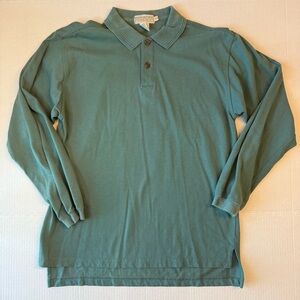 Banana Republic Teal Long Sleeve Polo Shirt